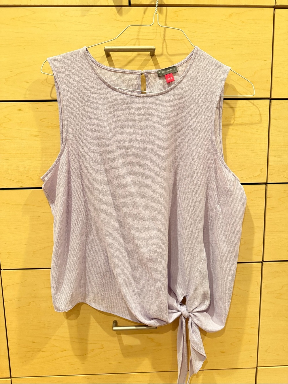 Vince Camuto Lavender Tie-Front Tank